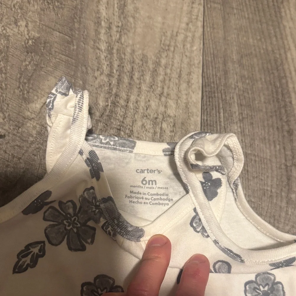 Lot 3 Cat & Jack and Carter Floral and Heart Diaper Cover Set - Blue and Green